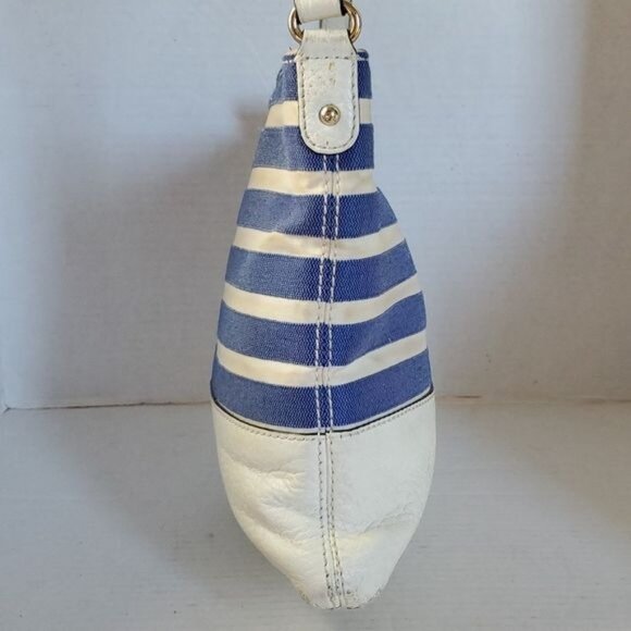 Kate Spade Southport Ave Shoulder Bag Cora Crossbody Blue White Stripe WOMAN'S - Picture 3 of 16